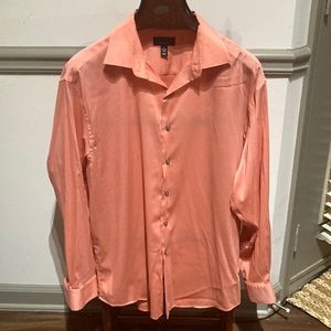 Alfani men’s regular fit XL 17/17 1/2 34/35, orange, 72% cotton, straight collar